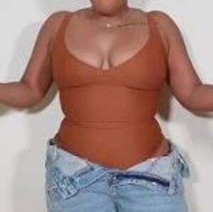 NWT SKIMS Plunge Bodysuit 4x Bronze